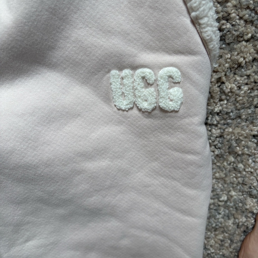 Ugg Dayan Bonded Fleece Sweatpants in Beige Size Small - Picture 3 of 5
